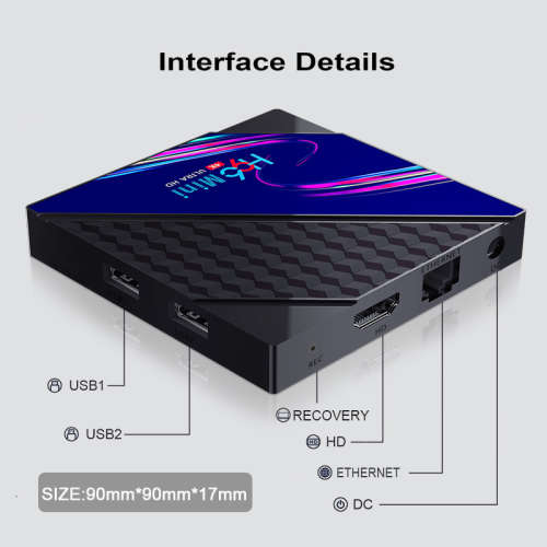H96 Mini DDR3 2GB / 16GB Android 10.0 4K HD TV Box Support TikTok TV Control bluetooth 4.0 - UK Plug