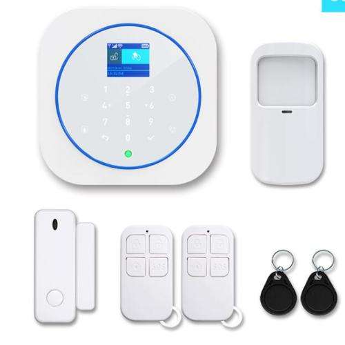 Wifi / GSM Alarm System Intercom Autodial TFT Display 433MHz Detectors IOS Android Tuya APP