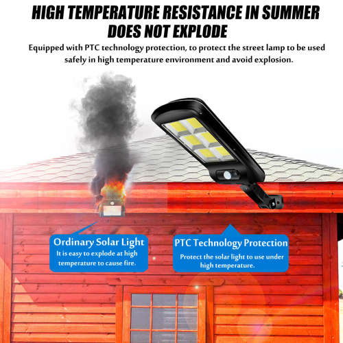 Solar Powered LED COB Street Light PIR Motion Sensor Outdoor Garden Wall Lamp with Remote Control