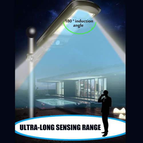 Solar Powered LED COB Street Light PIR Motion Sensor Outdoor Garden Wall Lamp with Remote Control