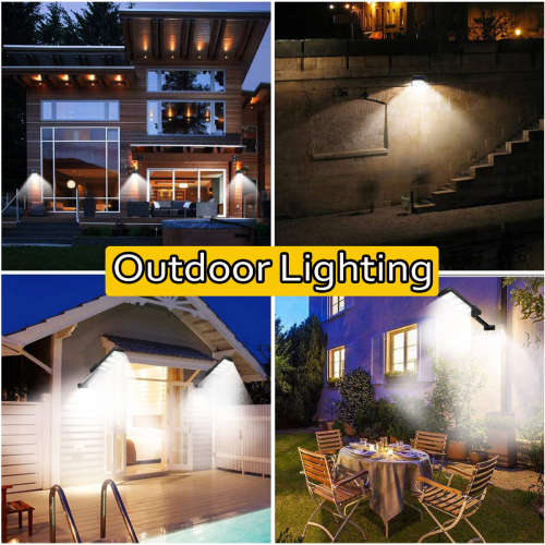 213 LED Outdoor Solar Street Wall Light PIR Sensor Motion LED COB Lamp Remote Control