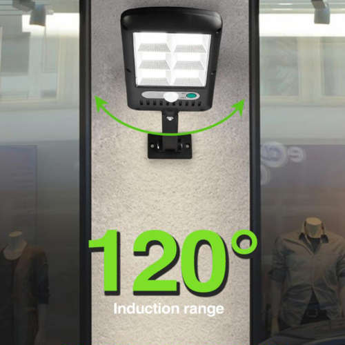 213 LED Outdoor Solar Street Wall Light PIR Sensor Motion LED COB Lamp Remote Control