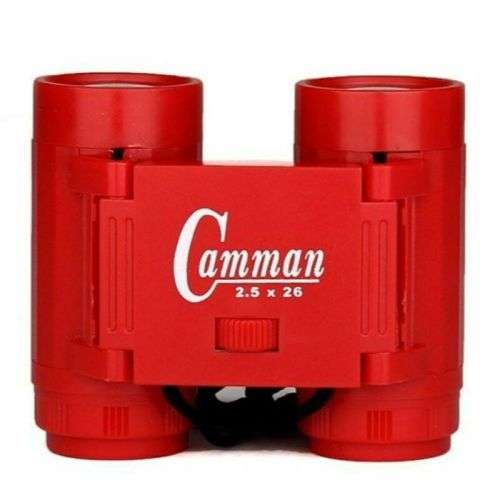 Kid's 2.5 x 26 Magnification Toy Binocular Telescope + Neck Tie Strap  Black, Red, Blue and Yellow