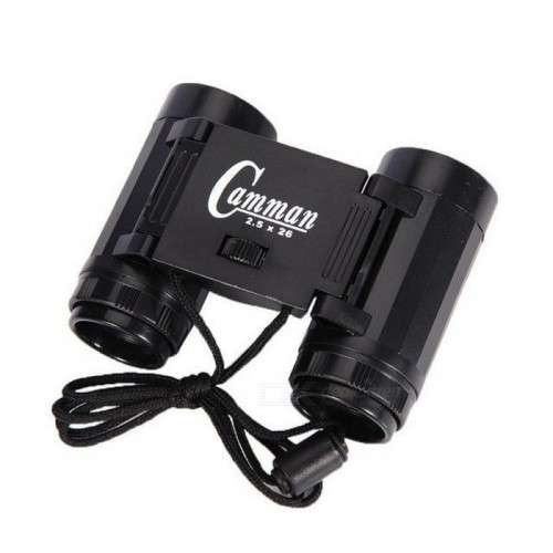 Kid's 2.5 x 26 Magnification Toy Binocular Telescope + Neck Tie Strap  Black, Red, Blue and Yellow