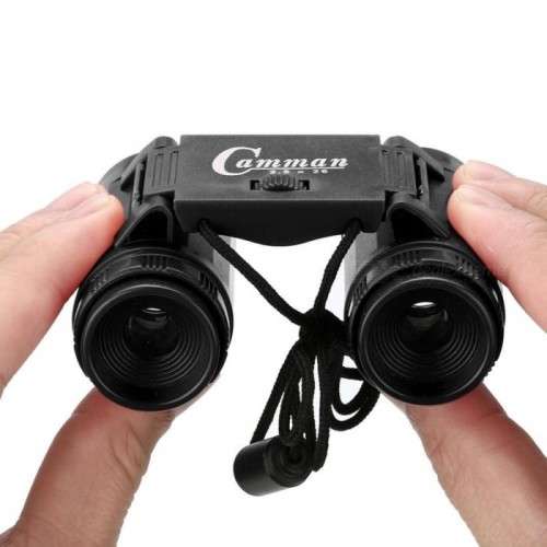 Kid's 2.5 x 26 Magnification Toy Binocular Telescope + Neck Tie Strap  Black, Red, Blue and Yellow