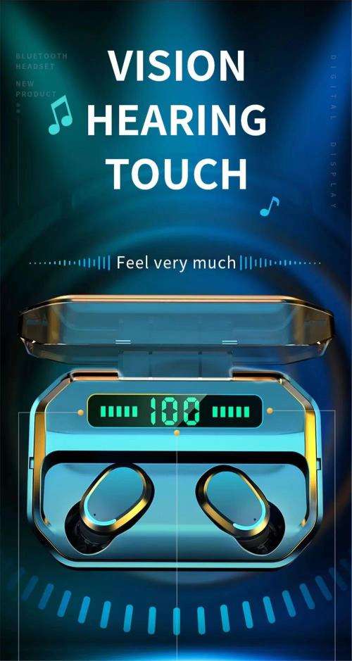 N26 TWS True Wireless Earphone Upgrade BT V5.1 Headsets LED Touch Control Earbuds