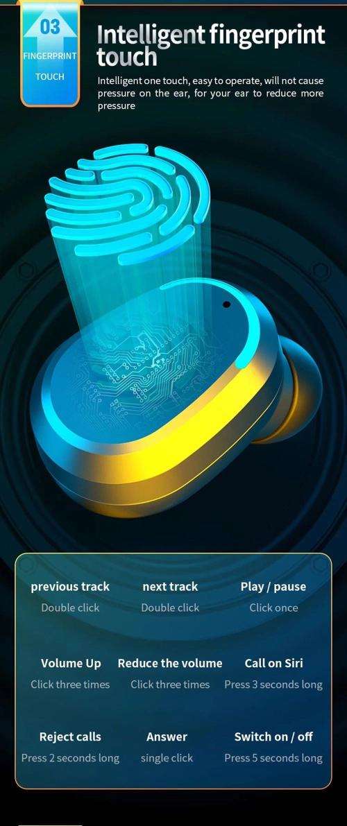 N26 TWS True Wireless Earphone Upgrade BT V5.1 Headsets LED Touch Control Earbuds