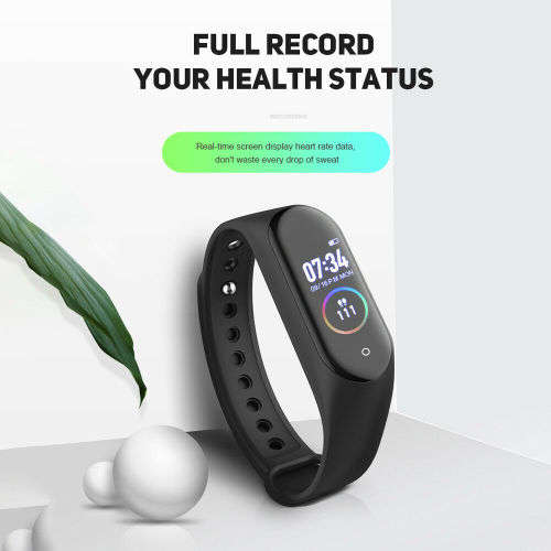 M4 Pro Smart Watch Band Heart Rate Blood Pressure Tracker Fitness Wristband temperature measure