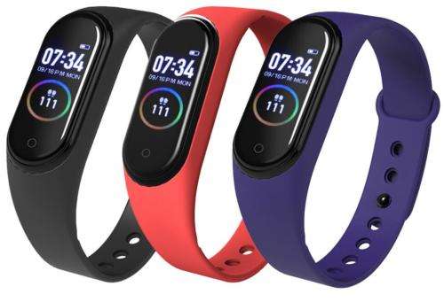 M4 Pro Smart Watch Band Heart Rate Blood Pressure Tracker Fitness Wristband temperature measure