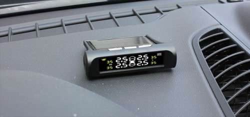 Tyre Pressure Monitoring System TPMS Solar Power Universal Wireless with 4 External Sensors Monitor