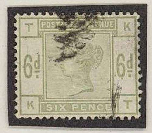 GB 1883-84 6D Dull Green FU SG 194 CV R2600+
