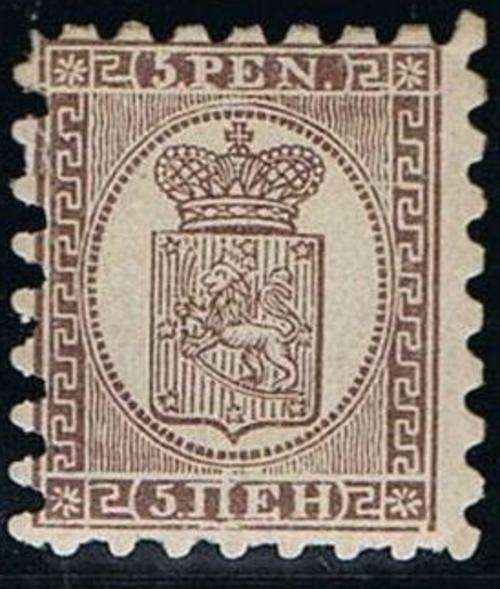 Finland 1866 5 pen LHM original gum SG 19 CV R3500++
