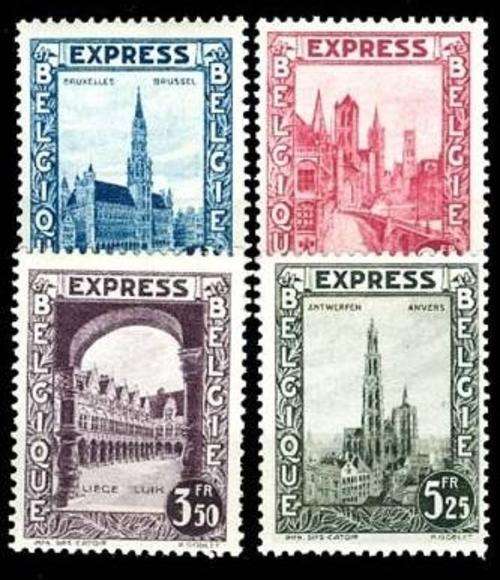 Belgium 1929 Express stamps Michel 266-269 Complete set of 4 LHM, Cat Value R720