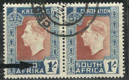 Union Scarce 1937 Coronation 1/ with missing Hyphen Superb Used CV R600
