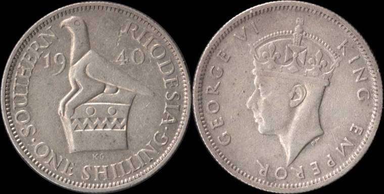 Southern Rhodesia 1940 1/ Silver XF KM18 CV R450