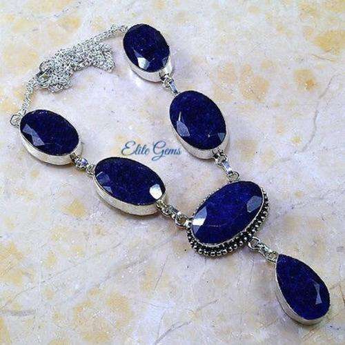 ***LATE ENTRY!*** STUNNING! SAPPHIRE NECKLACE 21" (I2 Clarity)
