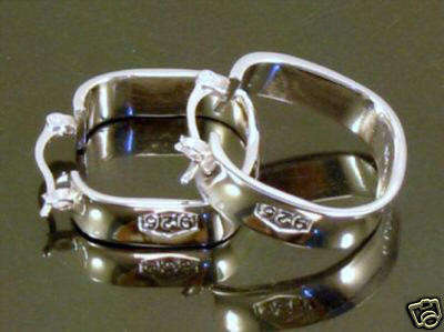 SPECIAL OFFER!! STERLING SILVER SQUARE HOOP EARRINGS