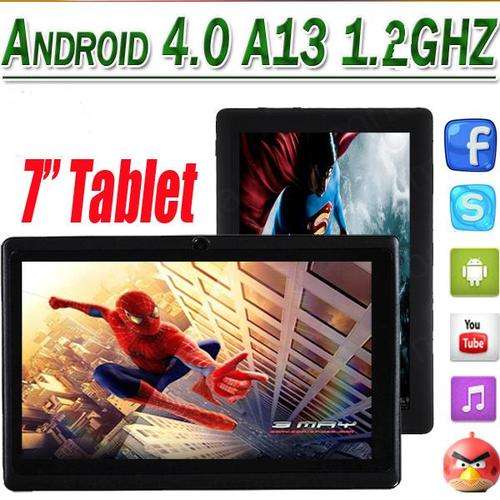 Latest Android 4.0, 7" A13 Tablet 4G 512M Capacitive 1.2GHz G-Sensor