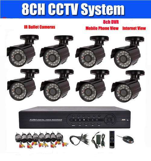 8 Camera CCTV Security Recording System With Internet & 3G Phone Viewing