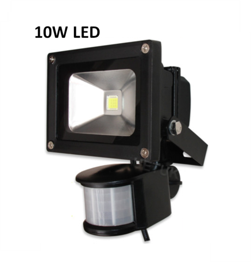 10 Watt LED Floodlight With SENSOR - 90% Energy Saving
