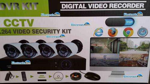 Complete 4 Channel H.264 CCTV System - IMPROVED CAMERAS WITH 800 TVL - INTERNET AND 3G PHONE VIEWING