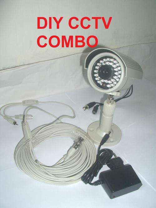 FREE SHIPPING, DIY - Surveillance camera Combo ( 35LED waterproof + power supply + cable + adapter )