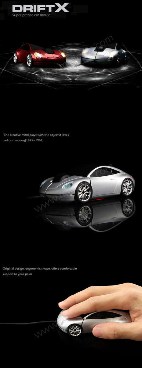 German design Ergonomic Porsche sport car mouse " Super quality "  ( Wired - SILVER )-worth R399