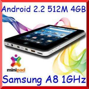 HOT !!!! Samsung 1GHz CPU /512MB/4 GB ANDROID 2.2 Capacitive Tablet 3D-NEW
