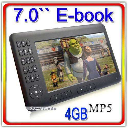 7" 4 GB High Quality Digital E-BOOK READER PDF DOC MP3 MP4