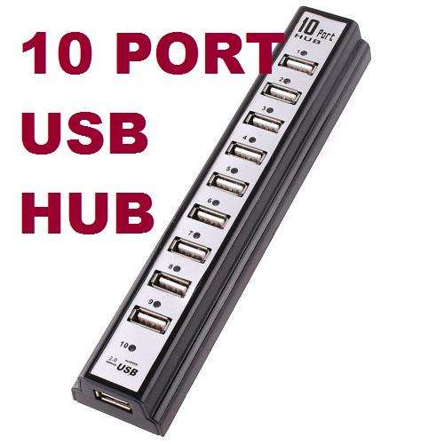 10 Ports 480MBps USB HUB Adapter for Laptops and desktops