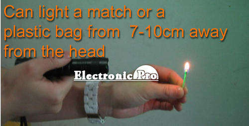 MILITARY GRADE Ultra Powerful 300mW 532nm Green Beam Laser ( Burn matches and a plastic bag )