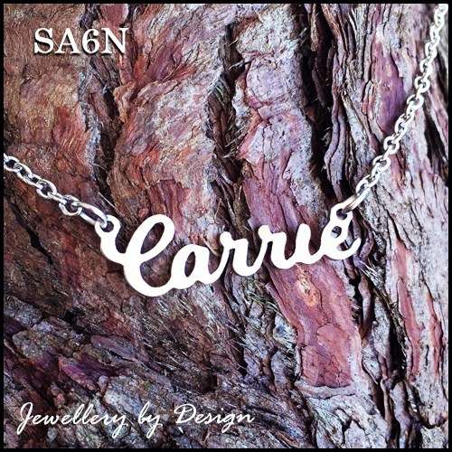 Name pendant necklace