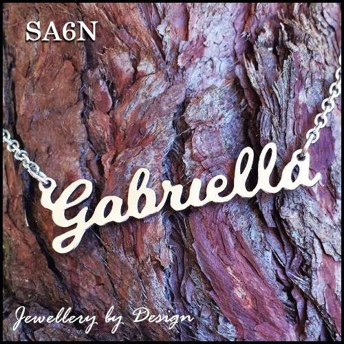 Name pendant necklace