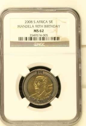 MS62 Mandela 90th Birthday coin - RARE