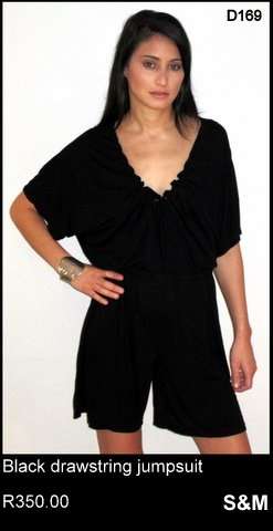 Black Drawstring Jumpsuit- HUGE SUMMER SALE R 149