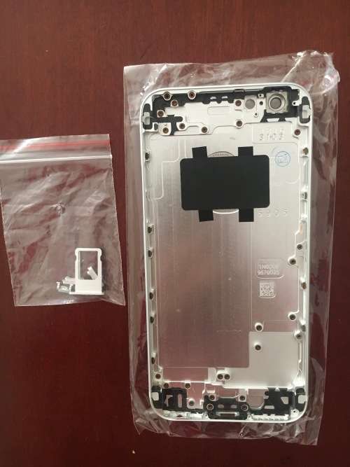 iPhone 6, silver replacement back cover, new and original