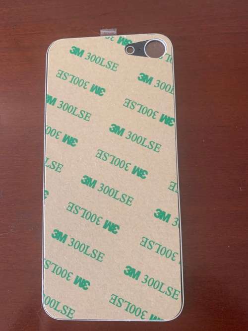 Apple iPhone 8, big hole back cover Glass silver & space gray with sticker