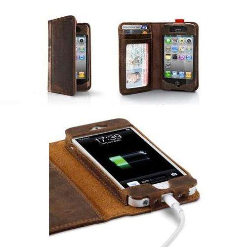 BookBook wallet for Apple iPhone 5 Leather Vintage Case brown NEW