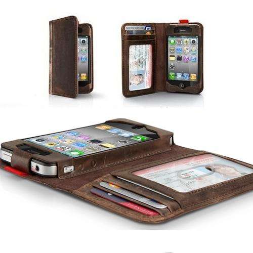 BookBook wallet for Apple iPhone 4/4S Leather Vintage Case NEW