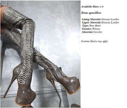 Sexy Womens Leather Boots