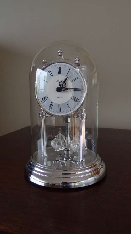 Hermle Glass Dome Mantel Clock