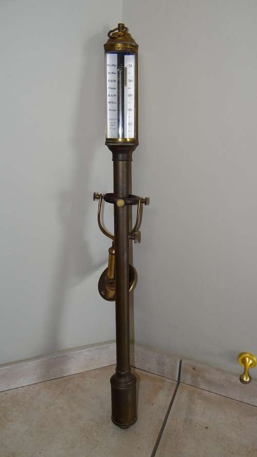 Brass Gimballed Ships Stick Barometer