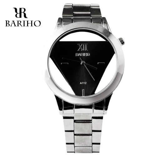 BARIHO Unisex Full Steel Triangular Dial Designer Watch