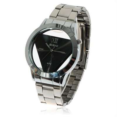 BARIHO Unisex Full Steel Triangular Dial Designer Watch