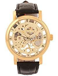 WINNER Automatic Mechanical Unisex Stainless Steel Skeleton Watch