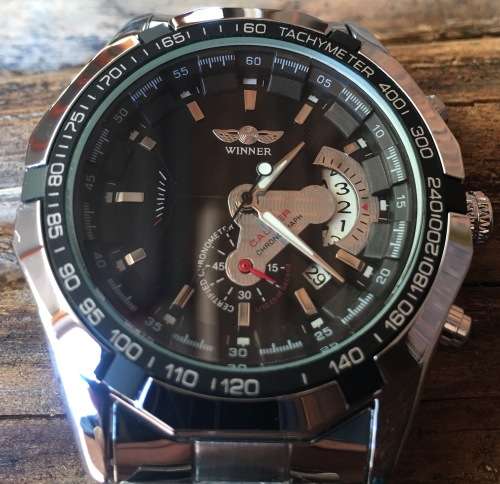 Winner Stainless Steel Automatic Mechanical Men's Watch