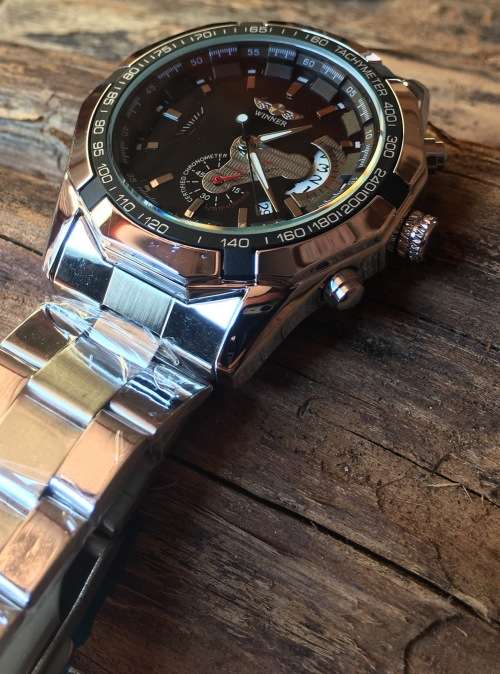 Winner Stainless Steel Automatic Mechanical Men's Watch