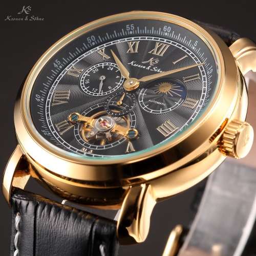 KRONEN & SÖHNE Moonphase Skeleton Tourbillon Chrono Watch