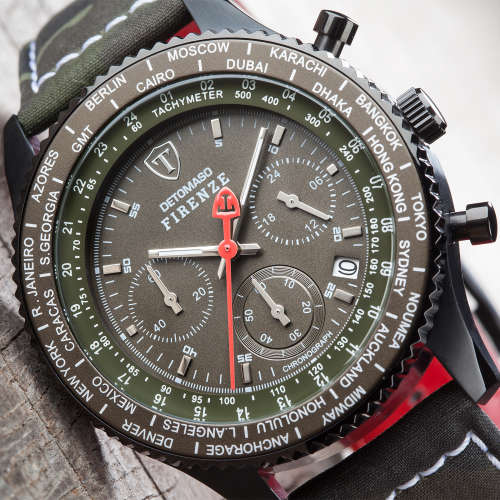DETOMASO Men's Firenze Camouflage Racing Chronograph Watch