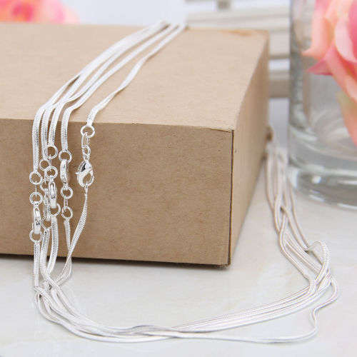 Sterling Silver Stamped 925 Necklace Plated 60cm Just In Time For Christmas